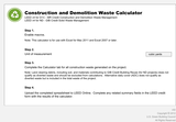 Construction and Demolition Waste Calculator (v4.0)